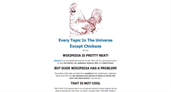 Desktop Screenshot of everytopicintheuniverseexceptchickens.com