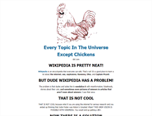 Tablet Screenshot of everytopicintheuniverseexceptchickens.com